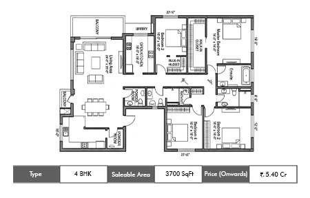 Godrej Florenne Whitefield Villas 4 BHK Optima Floor Plan